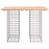 Tömörfa kerti asztal gabion mintával 100 x 70 x 72 cm Douglas