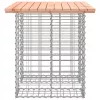 Tömörfa kerti asztal gabion mintával 100 x 70 x 72 cm Douglas