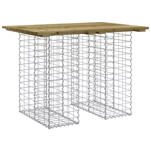 Gabion mintás impregnált fenyőfa kerti asztal 100 x 70 x 72 cm