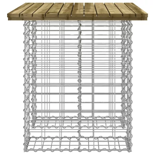 Gabion mintás impregnált fenyőfa kerti asztal 100 x 70 x 72 cm