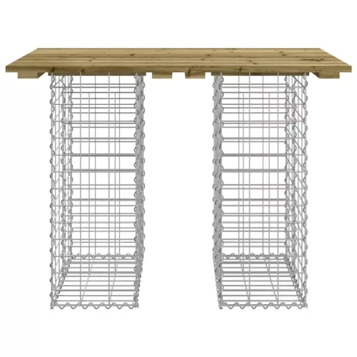 Gabion mintás impregnált fenyőfa kerti asztal 100 x 70 x 72 cm