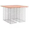 Tömörfa kerti asztal gabion mintával 100 x 102 x 72 cm Douglas
