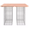 Tömörfa kerti asztal gabion mintával 100 x 102 x 72 cm Douglas