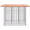 Tömörfa kerti asztal gabion mintával 100 x 102 x 72 cm Douglas