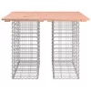 Tömörfa kerti asztal gabion mintával 100 x 102 x 72 cm Douglas