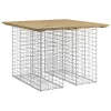 Gabion mintás kerti asztal impregnált fenyőfa 100 x 102 x 72 cm