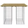 Gabion mintás kerti asztal impregnált fenyőfa 100 x 102 x 72 cm