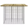 Gabion mintás kerti asztal impregnált fenyőfa 100 x 102 x 72 cm