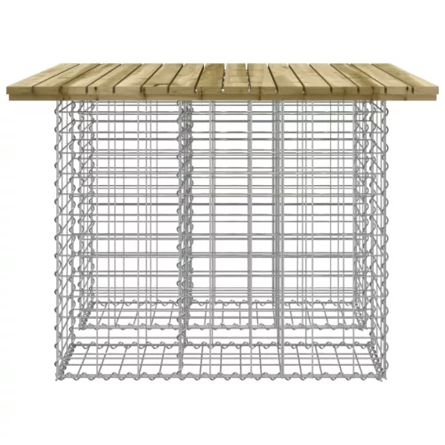 Gabion mintás kerti asztal impregnált fenyőfa 100 x 102 x 72 cm