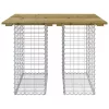 Gabion mintás kerti asztal impregnált fenyőfa 100 x 102 x 72 cm