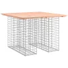 Tömörfa kerti asztal gabion mintával 100 x 102 x 72 cm Douglas