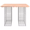Tömörfa kerti asztal gabion mintával 100 x 102 x 72 cm Douglas