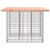 Tömörfa kerti asztal gabion mintával 100 x 102 x 72 cm Douglas