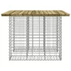 Gabion mintás kerti asztal impregnált fenyőfa 100 x 102 x 72 cm