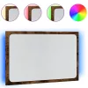 Sonoma tölgy szerelt fa LED-es fürdőszobatükör 60 x 8,5 x 38 cm