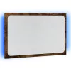 Sonoma tölgy szerelt fa LED-es fürdőszobatükör 60 x 8,5 x 38 cm