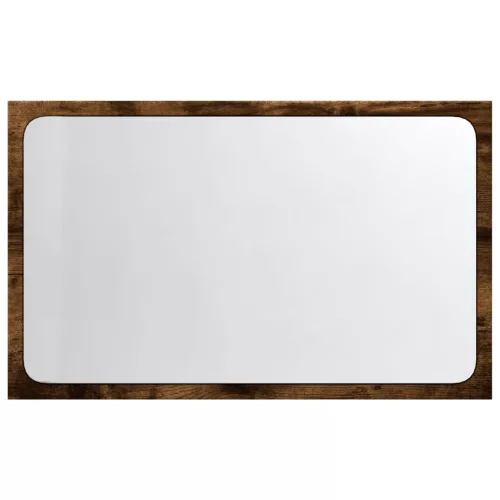 Sonoma tölgy szerelt fa LED-es fürdőszobatükör 60 x 8,5 x 38 cm