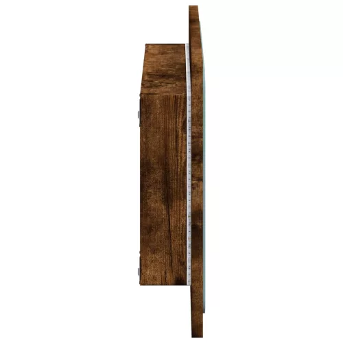 Sonoma tölgy szerelt fa LED-es fürdőszobatükör 60 x 8,5 x 38 cm