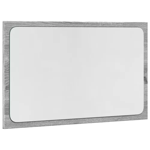 Szürke sonoma szerelt fa LED-es fürdőszobatükör 60x8,5x38 cm