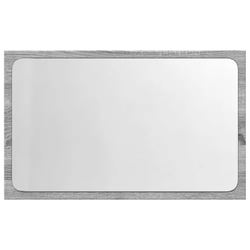 Szürke sonoma szerelt fa LED-es fürdőszobatükör 60x8,5x38 cm