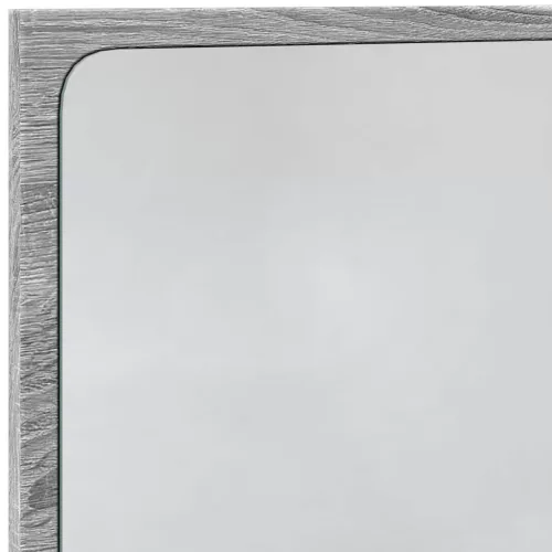 Szürke sonoma szerelt fa LED-es fürdőszobatükör 60x8,5x38 cm