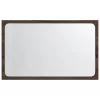 Barna tölgy szerelt fa LED-es fürdőszobatükör 60 x 8,5 x 38 cm