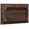 Barna tölgy szerelt fa LED-es fürdőszobatükör 60 x 8,5 x 38 cm