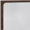 Barna tölgy szerelt fa LED-es fürdőszobatükör 60 x 8,5 x 38 cm