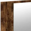 Füstös tölgy akril LED-es tükrös fürdőszobaszekrény 80x12x45 cm