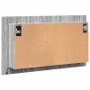 Szürke sonoma akril LED-es tükrös fürdőszobaszekrény 80x12x45cm