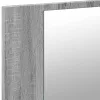 Szürke sonoma akril LED-es tükrös fürdőszobaszekrény 80x12x45cm