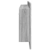 Szürke sonoma LED-es tükrös fürdőszobaszekrény 100 x 12 x 45 cm