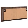 Barna tölgyszínű LED-es tükrös fürdőszobaszekrény 100x12x45cm