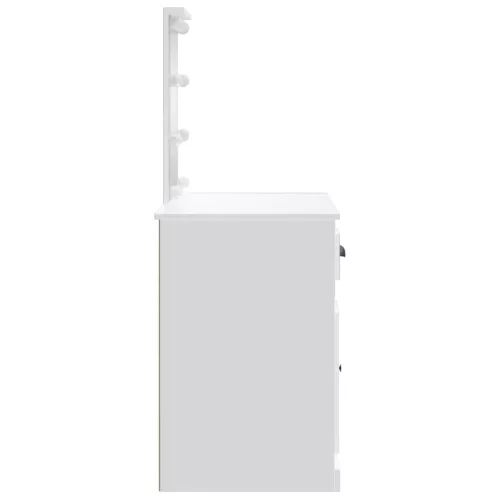 Fehér fésülködőasztal LED-lámpákkal 90x42x132,5 cm