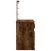 Füstös tölgy színű fésülködőasztal LED-lámpákkal 90x42x132,5 cm