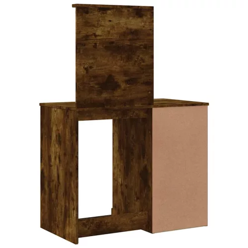 Füstös tölgy színű fésülködőasztal LED-lámpákkal 90x42x132,5 cm