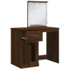 Világosbarna tölgy fésülködőasztal LED-lámpákkal 90x42x132,5 cm