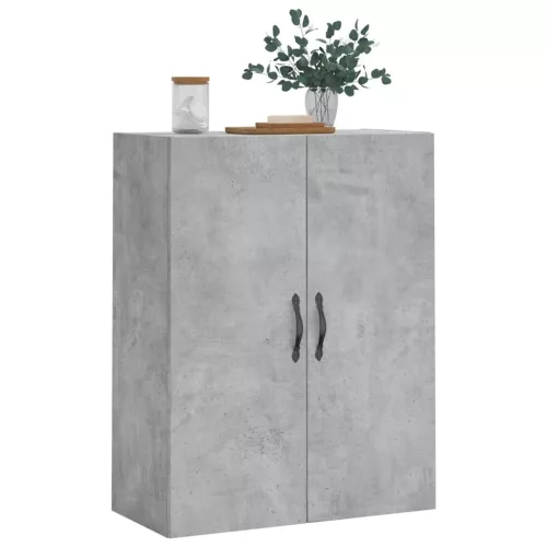 Betonszürke szerelt fa fali szekrény 69,5 x 34 x 90 cm