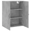 Betonszürke szerelt fa fali szekrény 69,5 x 34 x 90 cm