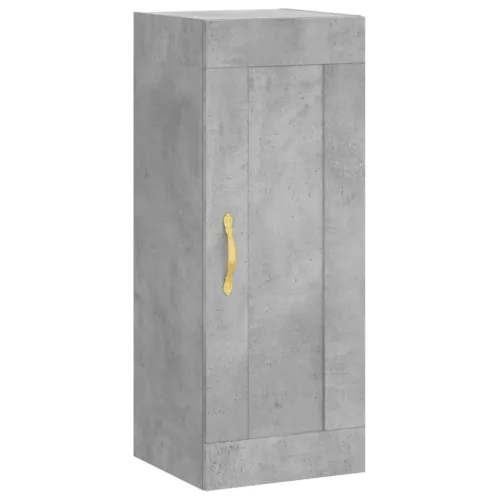 Betonszürke szerelt fa fali szekrény 34,5x34x90 cm