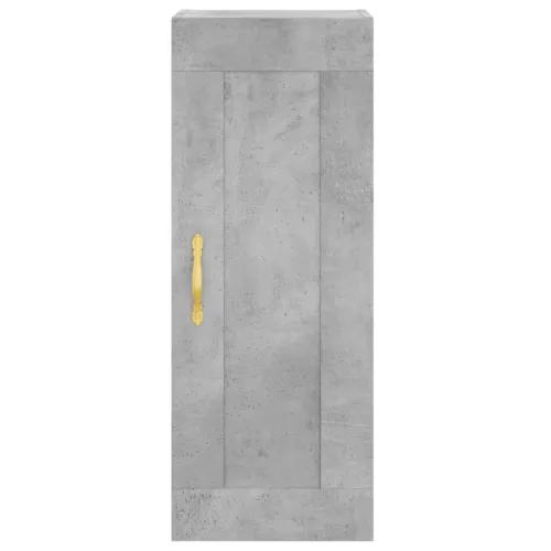 Betonszürke szerelt fa fali szekrény 34,5x34x90 cm