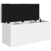 Fehér, öntött/fából készült tárolópad 102 x 42 x 45 cm