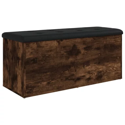 Füstös tölgy színű szerelt fa tárolópad 102 x 42 x 45 cm