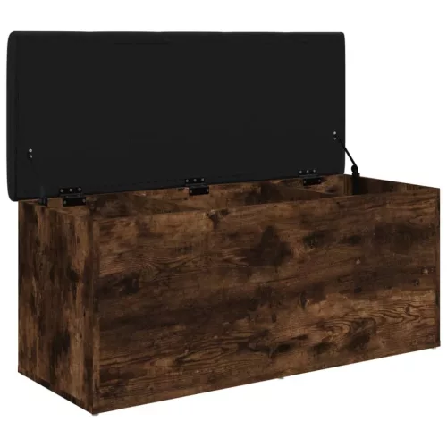 Füstös tölgy színű szerelt fa tárolópad 102 x 42 x 45 cm