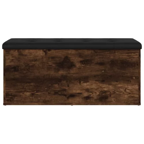 Füstös tölgy színű szerelt fa tárolópad 102 x 42 x 45 cm
