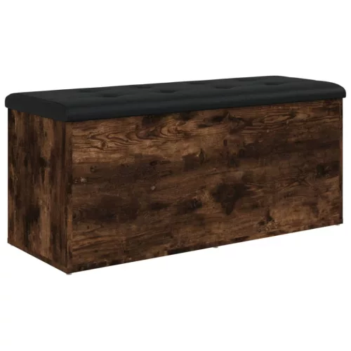 Füstös tölgy színű szerelt fa tárolópad 102 x 42 x 45 cm