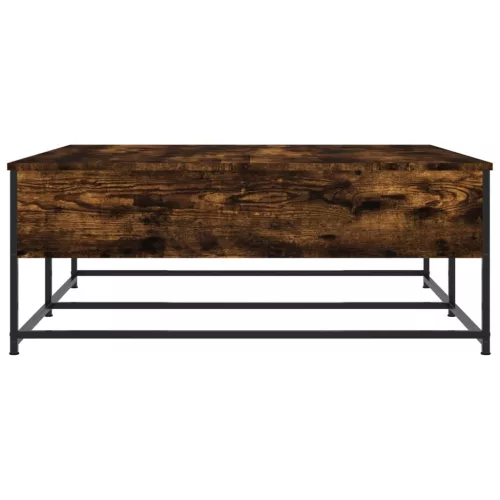 Füstös tölgy színű szerelt fa dohányzóasztal 100 x 99 x 40 cm