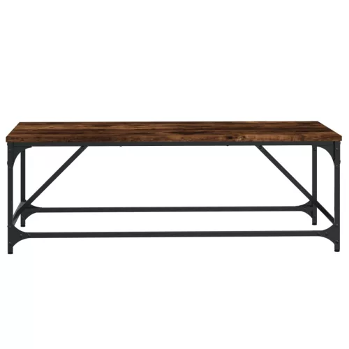 Füstös tölgy színű szerelt fa dohányzóasztal 100x50x35 cm