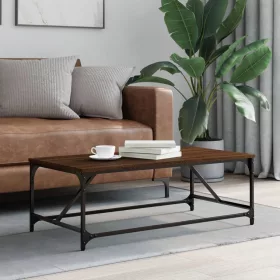   Barna tölgyszínű szerelt fa dohányzóasztal 100 x 50 x 35 cm