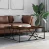 Füstös tölgy színű szerelt fa dohányzóasztal 100x100x40 cm